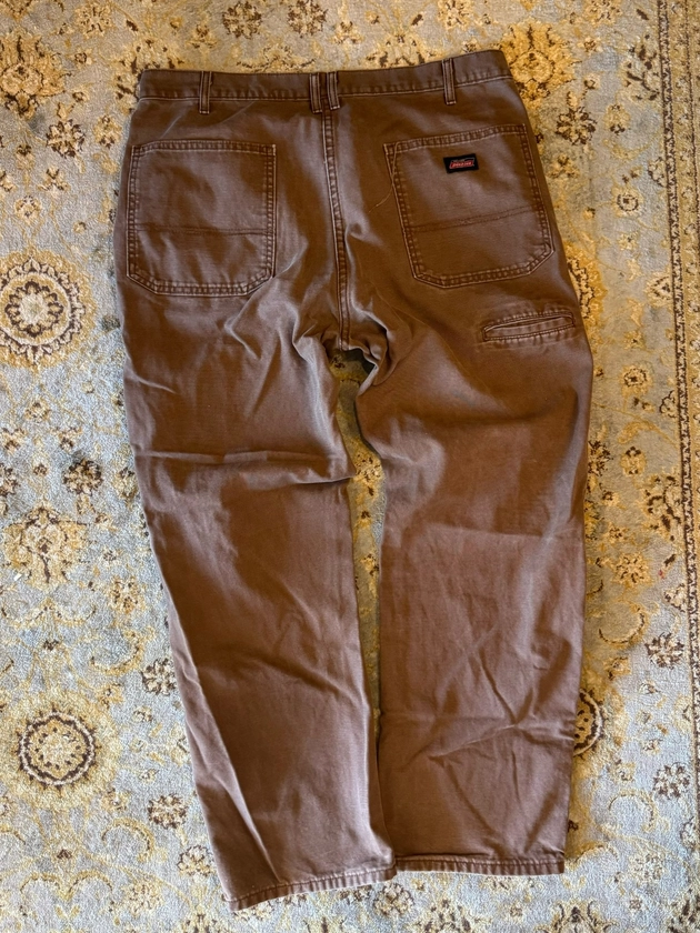 (36x30) Vintage Brown Faded Dickies Carpenters — Vintage Values