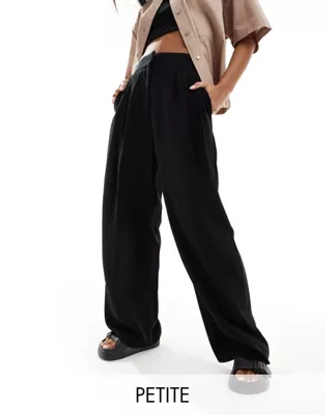 River Island Petite - Pantalon large - Noir | ASOS