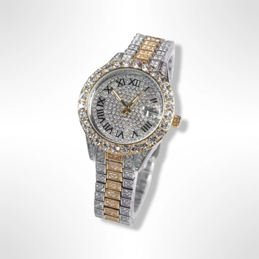 Glitzy Two-Tone Quartz Watch | Trinkabellez