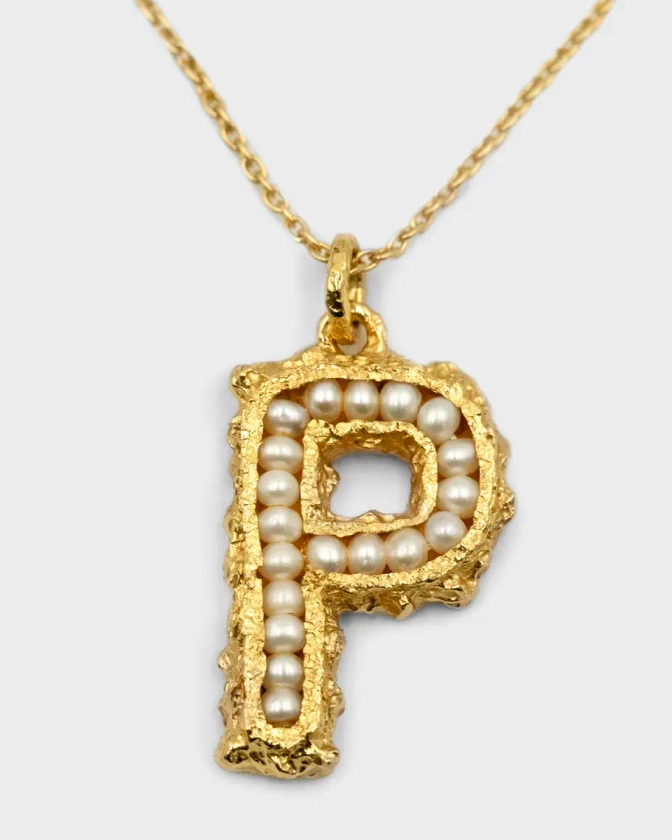 PACHAREE Mini Pearls Alphabet Necklace
