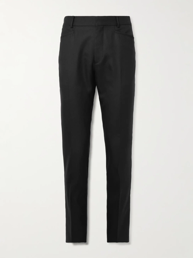 TOM FORD Slim-Fit Wool, Mohair and Silk-Blend Twill Trousers