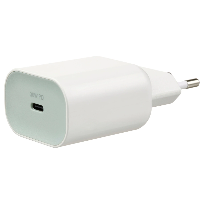 SJÖSS chargeur USB, 1 port 30W, charge rapide - IKEA