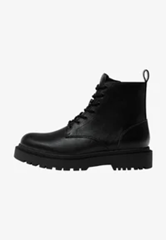 Lace-up ankle boots - black