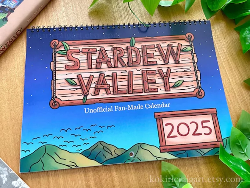 Calendar 2025 - Stardew Valley Fan Made Wall Calendar