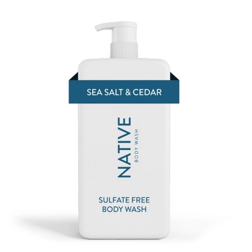 Native Body Wash with Pump - Sea Salt & Cedar - Sulfate Free - 36 fl oz