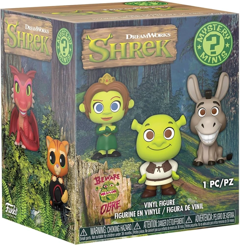 Funko Mystery Mini - Dream Works 30th - Shrek - 1 of 12 to Collect - Styles Vary- Mini-Figurine en Vinyle à Collectionner - Idée de Cadeau - Produits Officiels - Movies Fans et Exposer