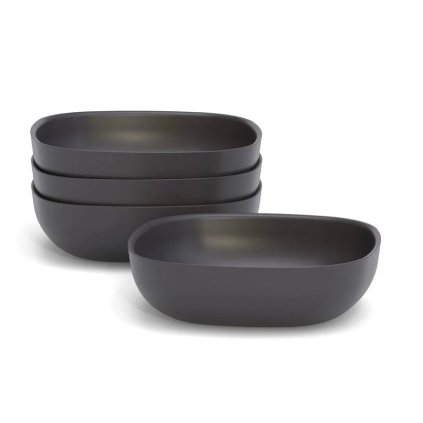 Bamboo Solo Salad Bowl, Set of 4 - Black