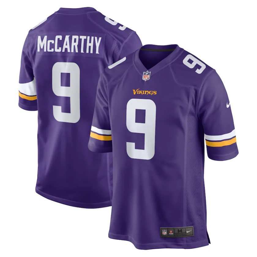 J.J. McCarthy Minnesota Vikings Nike 2024 NFL Draft First Round Pick Player Game Jersey - Purple