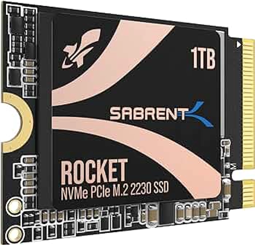 SABRENT 2230 M.2 NVMe Gen 4 1TB, SSD Interna 4750 MB/s Lectura, PCIe 4.0 X4, Unidad de Estado Sólido Interna, Compatible con Steam Deck, Surface Pro, PCs, NUCs y Portátiles [SB-2130-1TB]