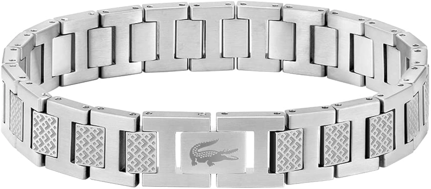 Lacoste Bracelet à maillons pour Homme Collection METROPOLE Embelli avec motif petit piqué