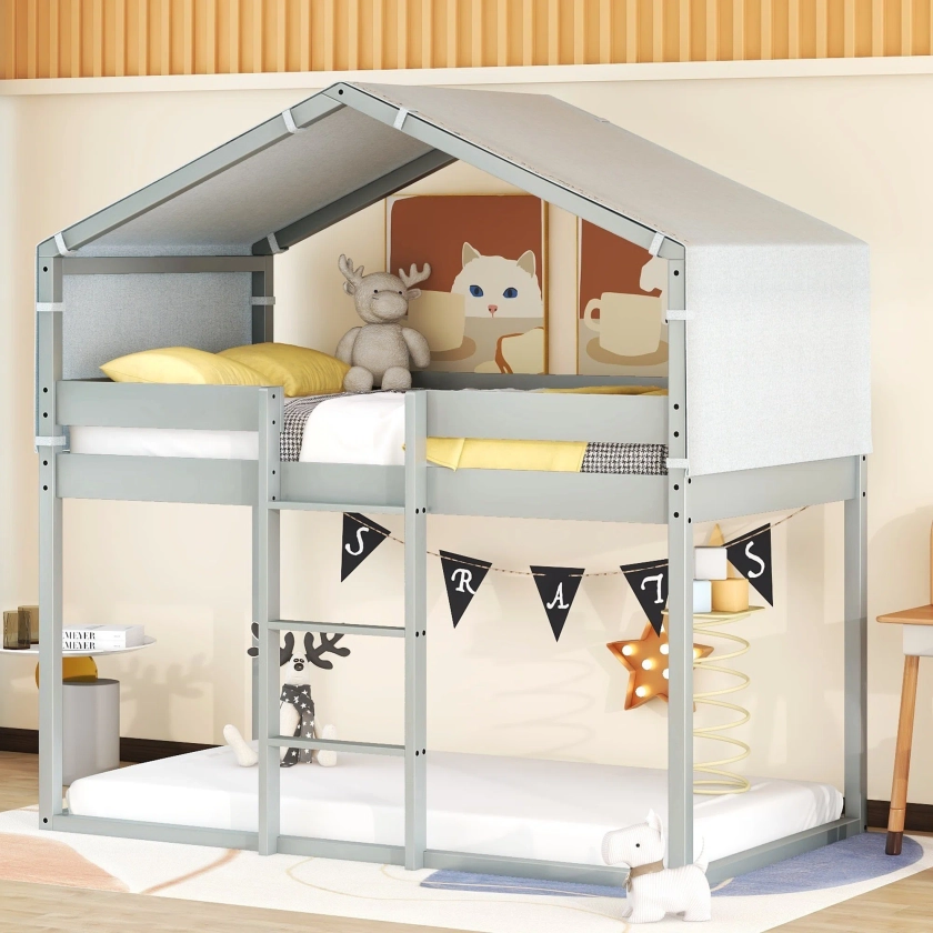 Beaty Kids Twin Over Twin Bunk Bed