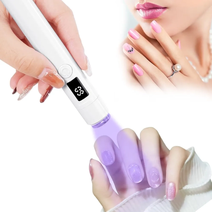 URAQT Lampe UV Ongles Gel, Portable Mini UV LED Lampe À Ongles avec USB Rechargeable, Séchoir à Ongles, lampe sèche-ongles de Salon Parfait pour Toutes les Gels, A : Amazon.fr: Beauté et Parfum