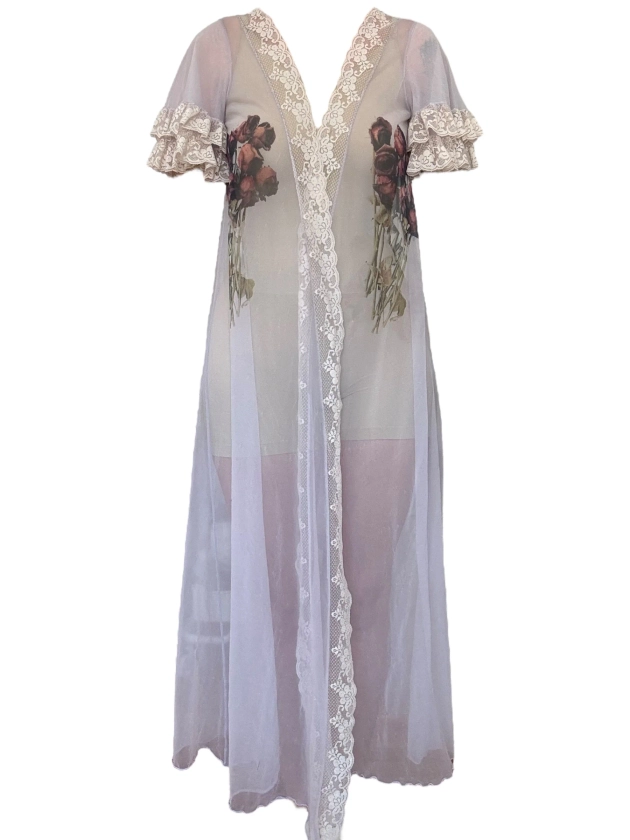 Dying Roses Lavender Robe - M/L