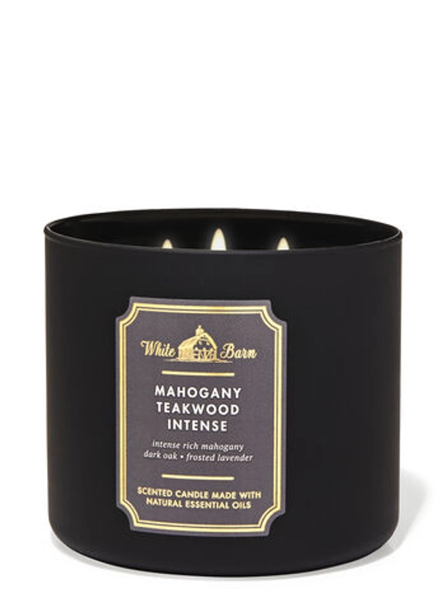 White Barn Mahogany Teakwood Intense 3-Wick Candle