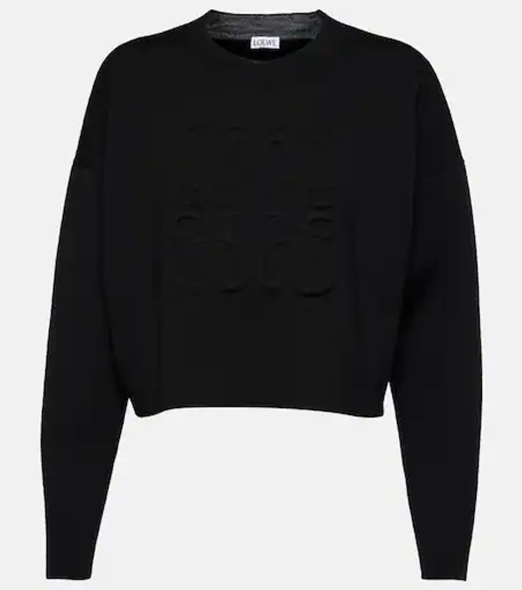 Anagram wool-blend sweater in black - Loewe | Mytheresa