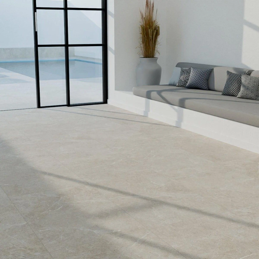 Pierre beige de Jérusalem - Carrelages 90x90 cm 9.5 mm - CHS 3000 90x90 | Leroy Merlin