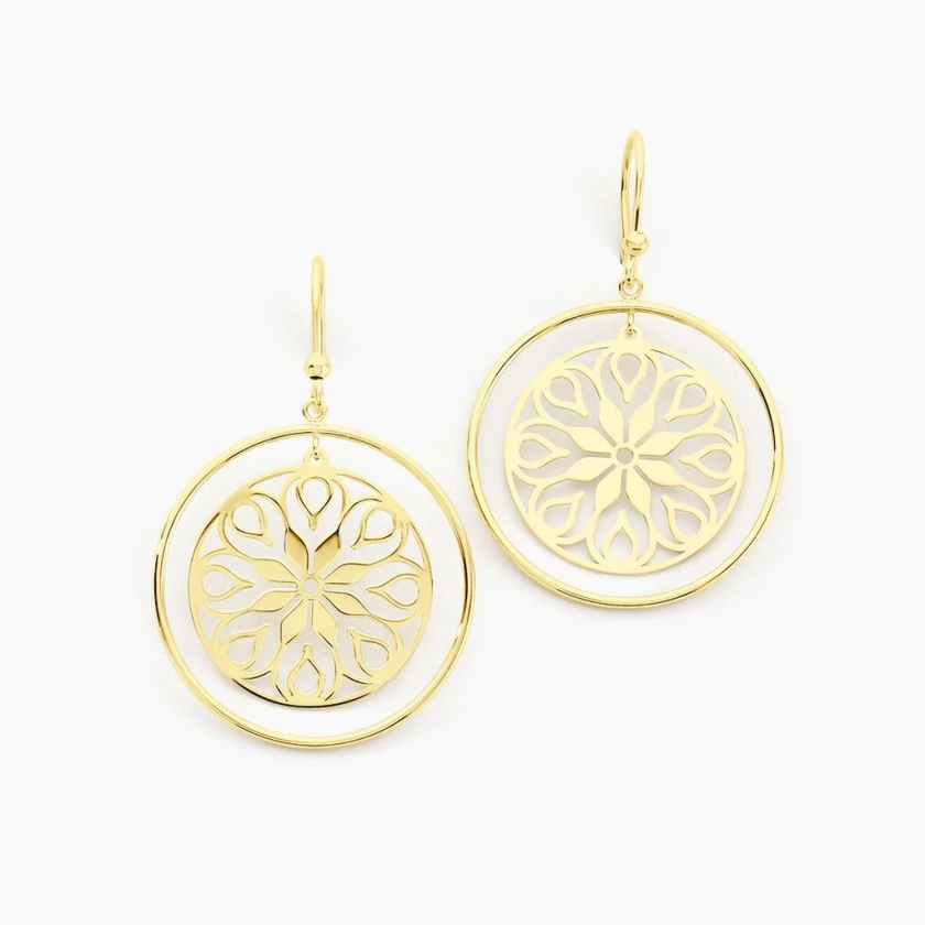 Boucles D'oreilles Pendantes Rosamund Or Jaune