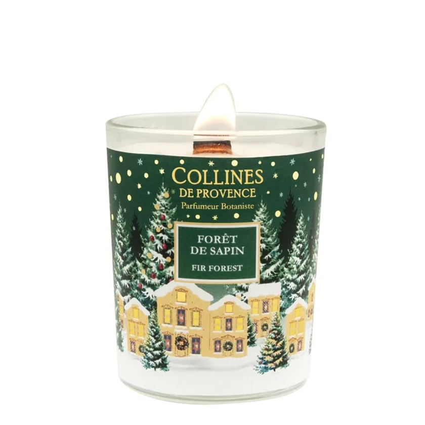 Bougie de Noël Parfumée Forêt de Sapin, 75g | Collines de provence - Parapharmacie Boticinal