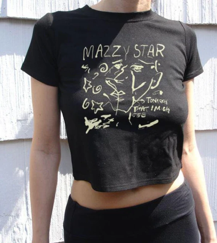 Y2K Baby Tee Mazzy Star 2000s T-shirt I Heart I Love 90s Aesthetic Grunge Clothing Y2K Babydoll Shirt - Etsy UK