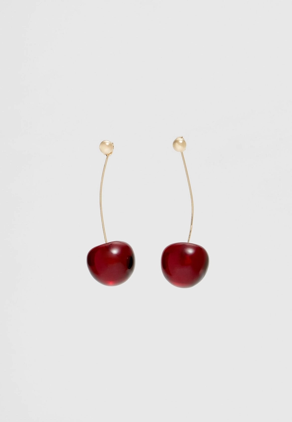 Boucles d’oreilles cerise