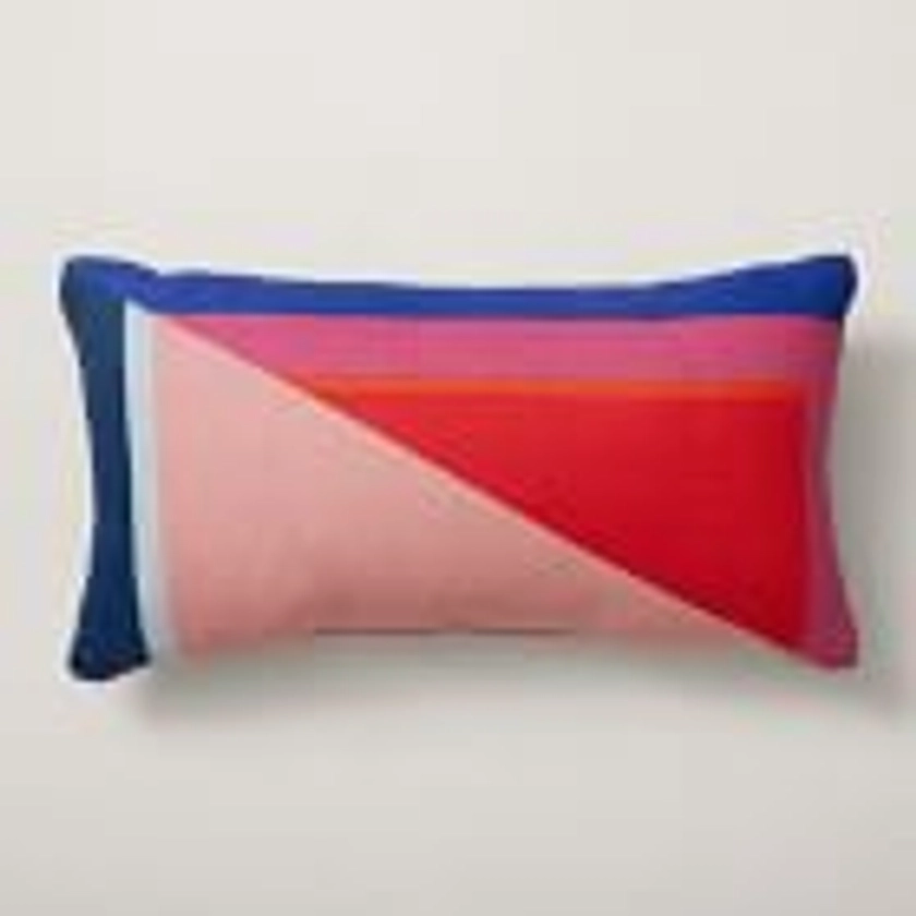 Split Colorblock Indoor/Outdoor Pillow