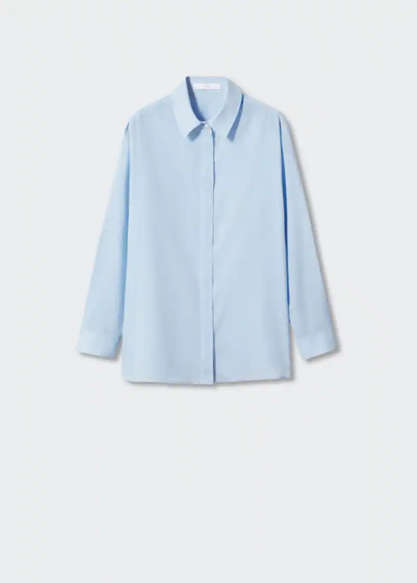 Essential cotton-blend shirt - Woman | Mango Canada