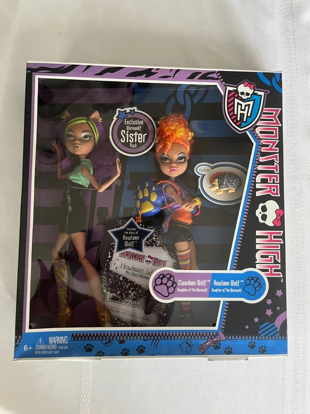 Monster High Clawdeen & Howleen Wolf Exclusive Werewolf Sister Pack New in Box