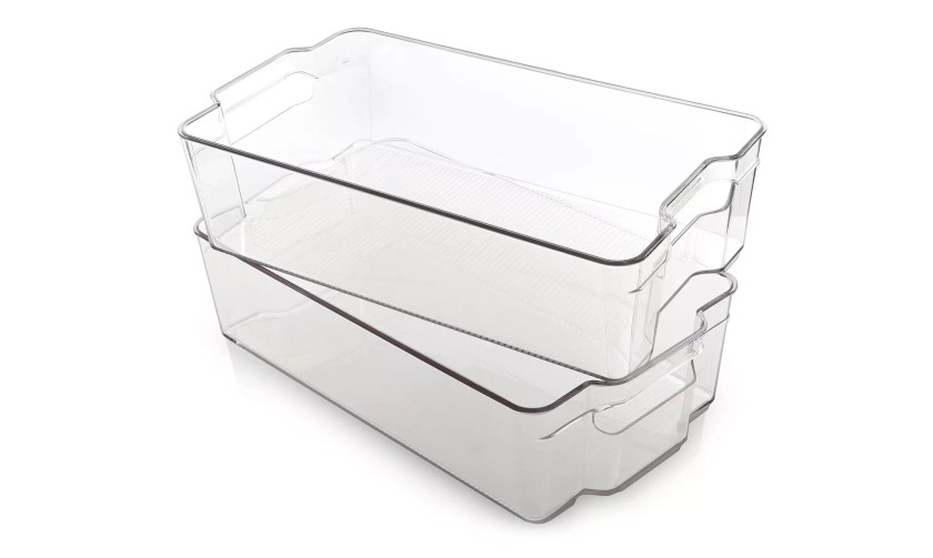 Bino Bino Clear Stacker Storage Bins, 2-Pack - Big Lots