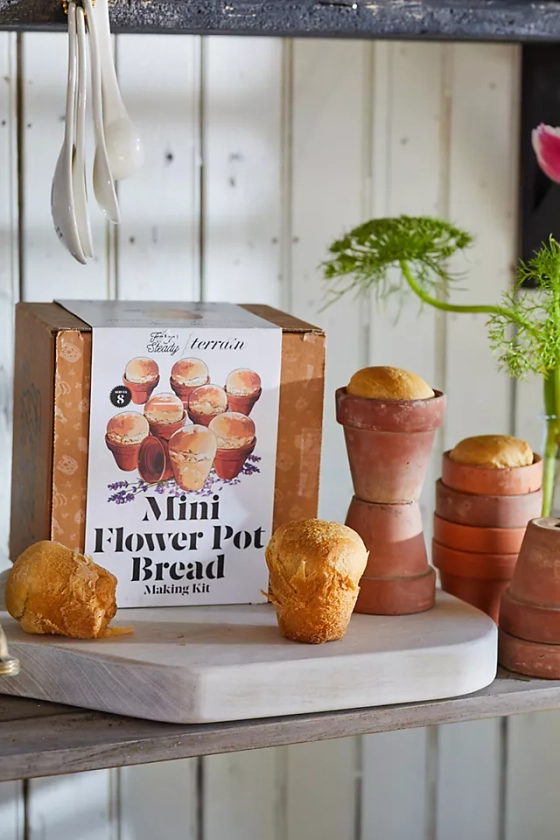 Mini Flower Pot Bread Kit, Set of 8