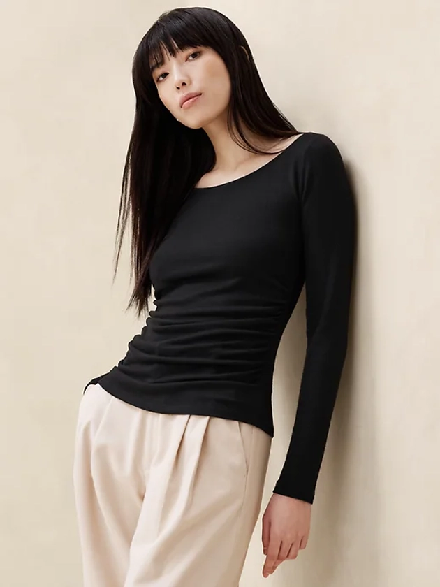 Soft Luxe Side Ruched Top