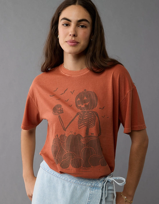 AE Oversized Halloween Graphic T-Shirt