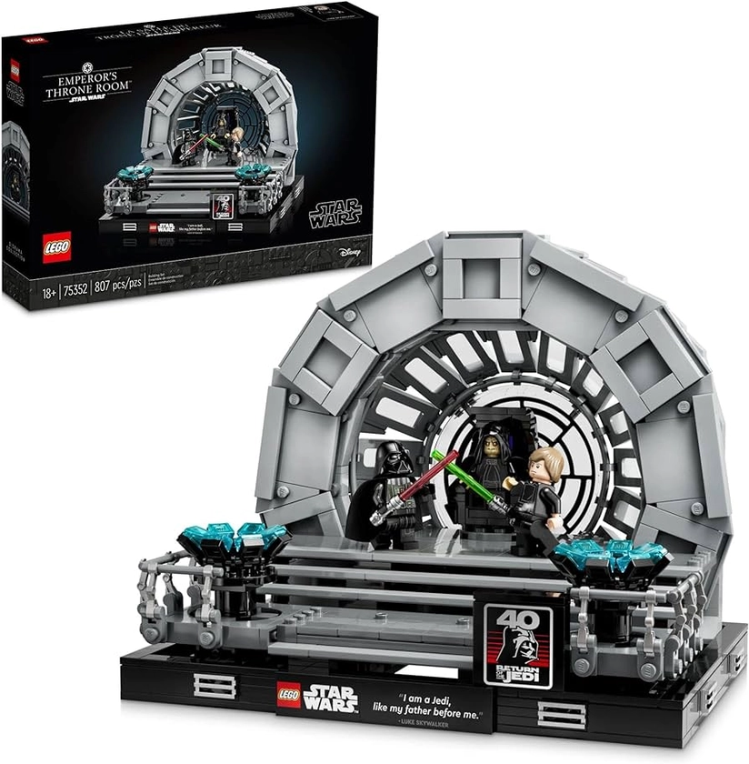 Amazon.com: LEGO Star Wars Emperor’s Throne Room Diorama 75352 Building Set for Adults, Classic Star Wars Collectible for Display with Darth Vader Minifigure, Fun Birthday Gift for Men and Women : Toys & Games