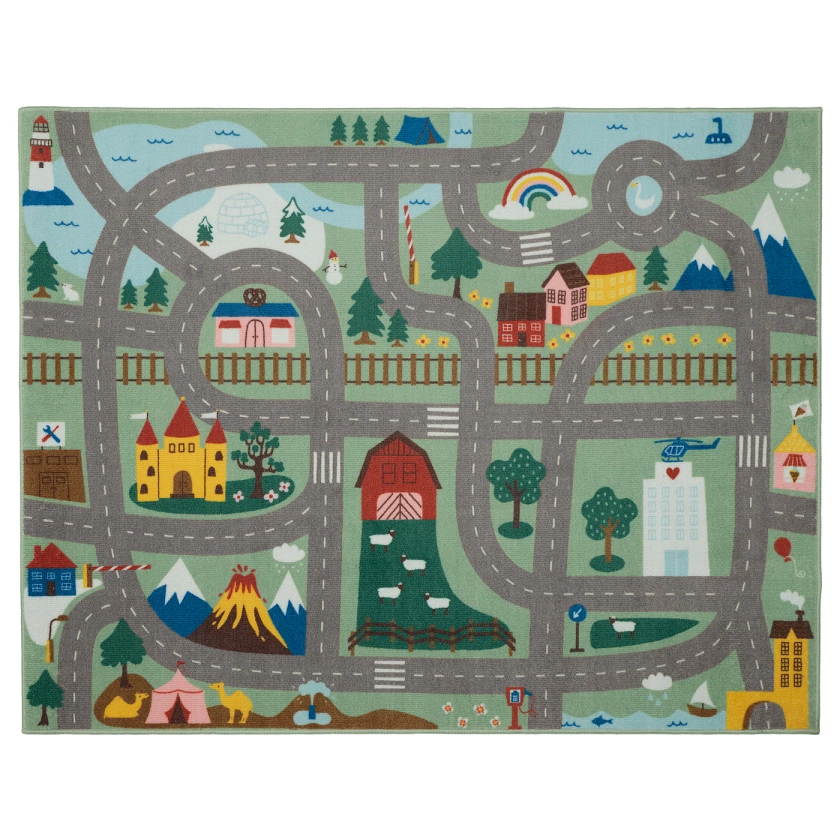 VALLABY tapis, vert, 100x133 cm - IKEA