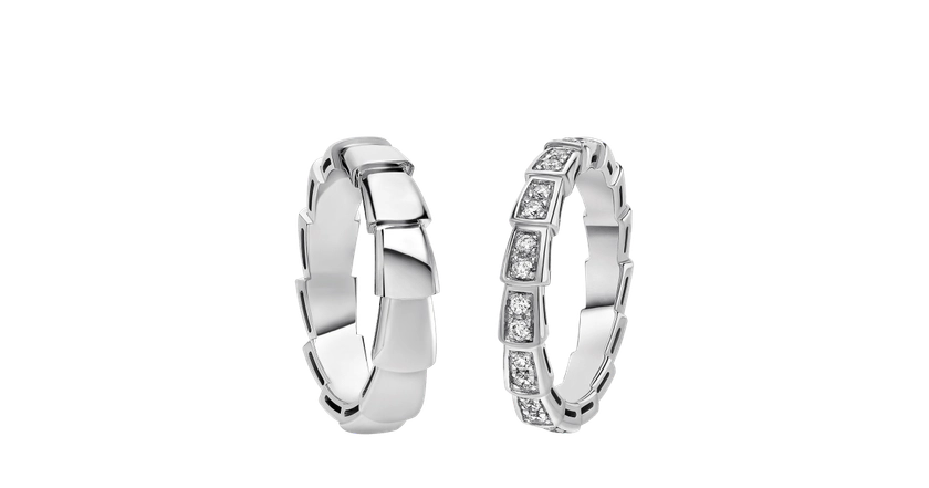 Serpenti Viper White Gold And Diamond Couples' Rings | Bulgari