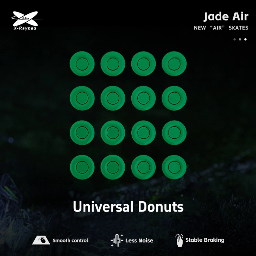 Xraypad Jade Air Mouse Skates – Universal Donuts Less Noise – X-raypad