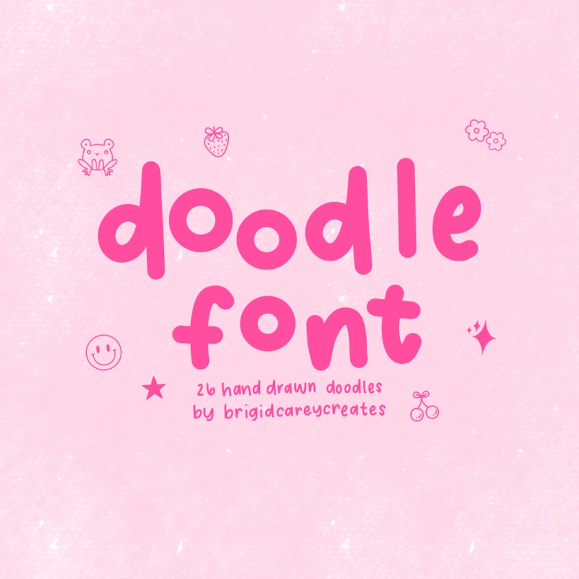 Doodle Font, Hand Drawn Font, Procreate Font, Cricut Font, Digital Download Font, Cute Font, Modern Font, Trendy Font - Etsy