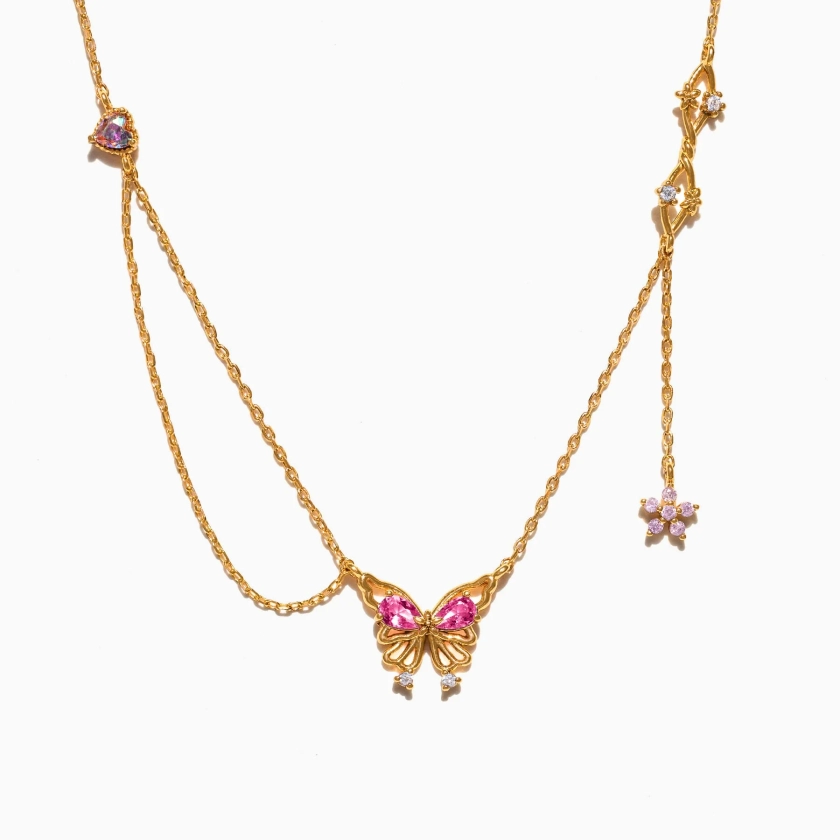 Crystal Kisses Butterfly Necklace