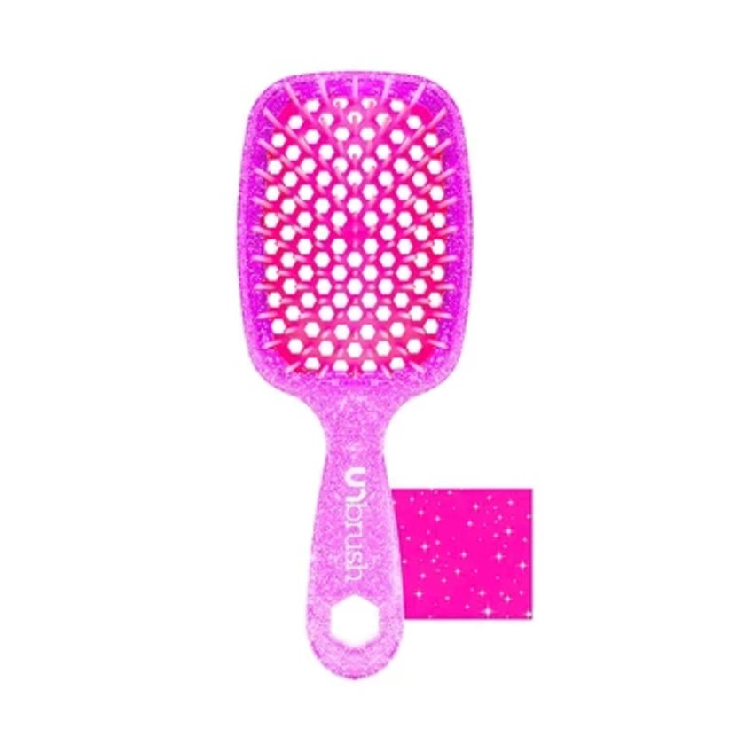 UNbrush Detangler Hair Brush - Glitter Rose Quartz