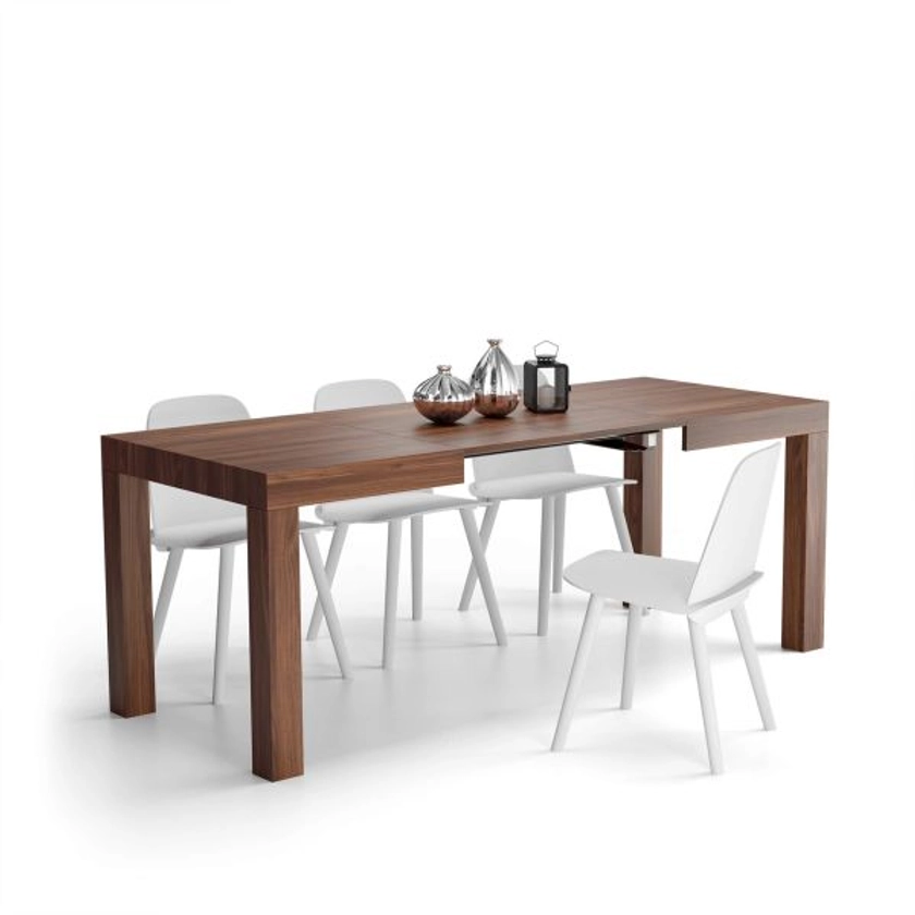 Table à manger extensible, First, 120(200)x80 cm, Noyer