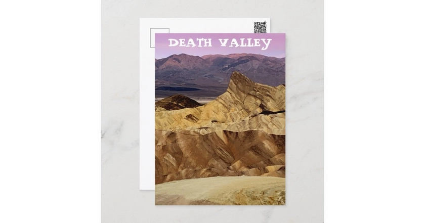 Zabriskie Point Death Valley National Park Postcard | Zazzle