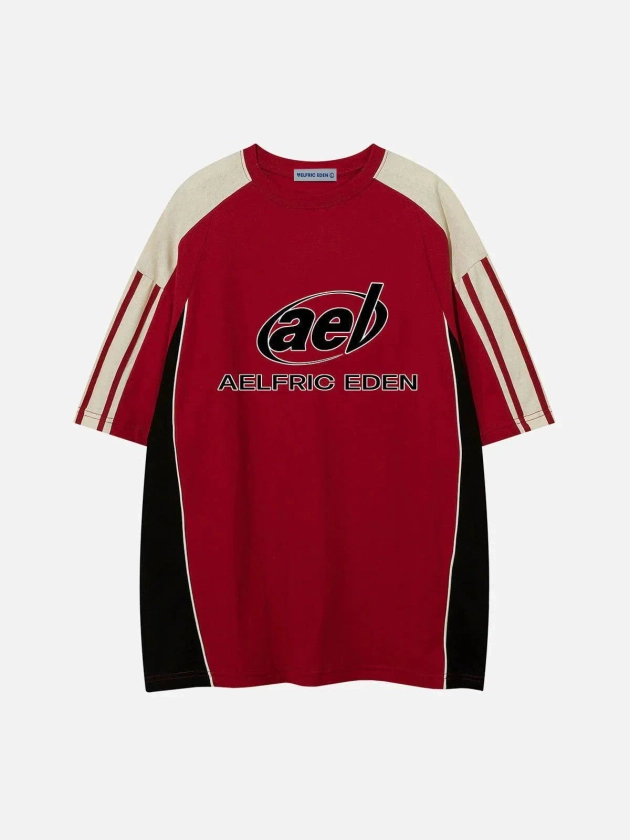 Aelfric Eden Contrast Color Speedway Racing Tee