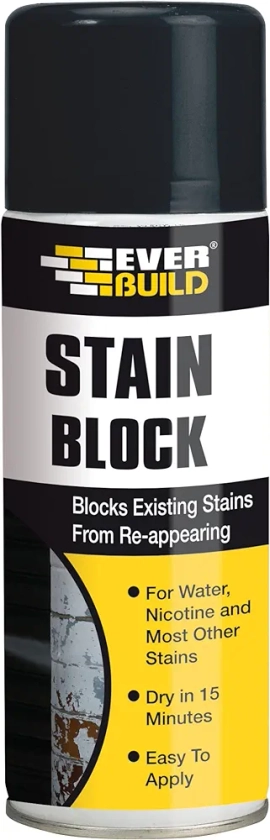 Everbuild Stain Block – Highly Pigmented – Easy to Use – White – 400ml