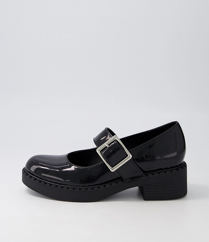 Xandro Black Patent Leather Heels