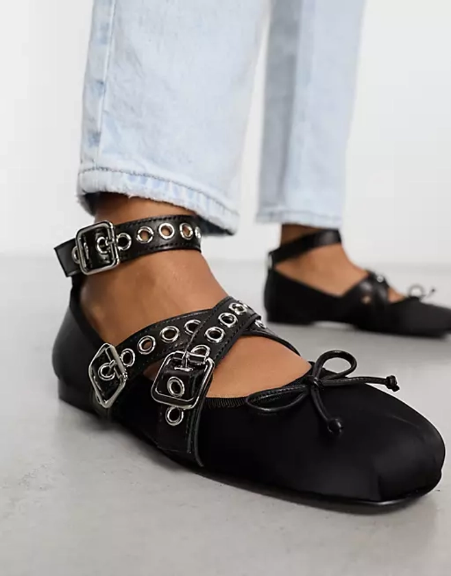 Jeffrey Campbell - Choreo - Ballerines plates à boucles - Noir | ASOS