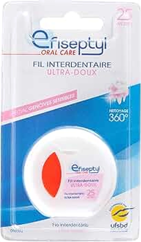 Efiseptyl - Ultra Soft Interdental Floss - Special Sensitive Gums - 360° Cleaning - 25m Spool