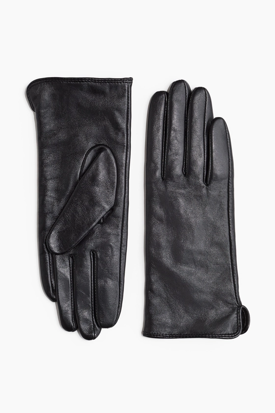 Gants en cuir - Noir - FEMME | H&M FR