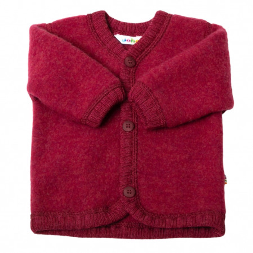 Cardigan din lână merinos fleece, Joha - Basic Fuchsia