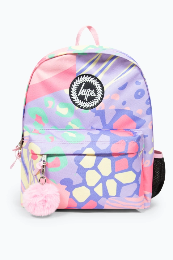 Multicoloured Pastel Prints Iconic Girls School Backpack