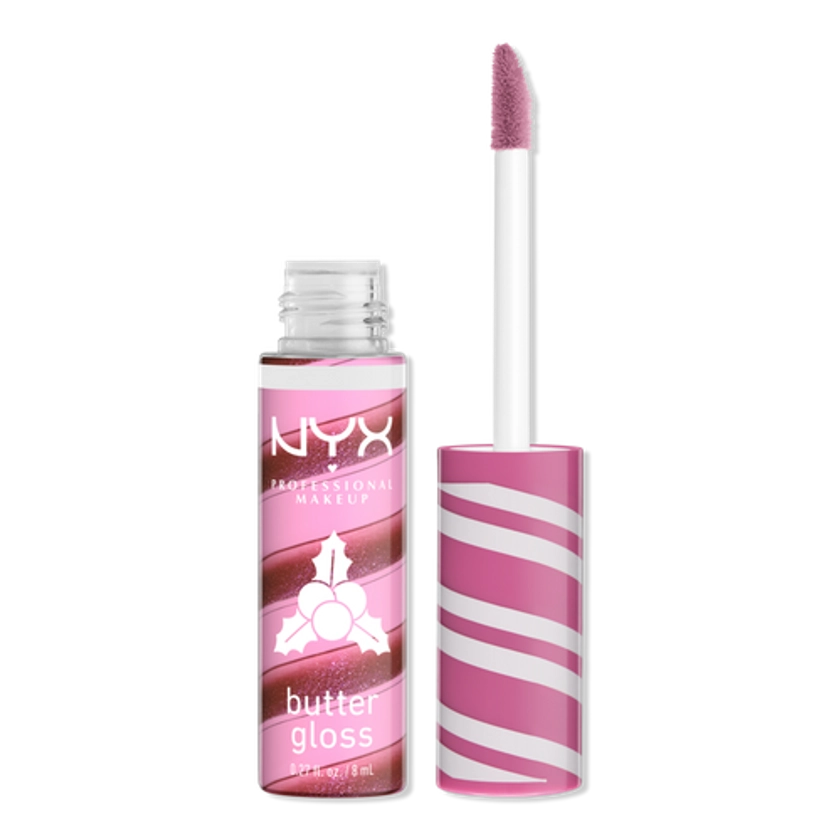 Holly Berry Swirl Limited Edition Holiday Butter Gloss Swirl Non Sticky Lip Gloss - NYX Professional Makeup | Ulta Beauty