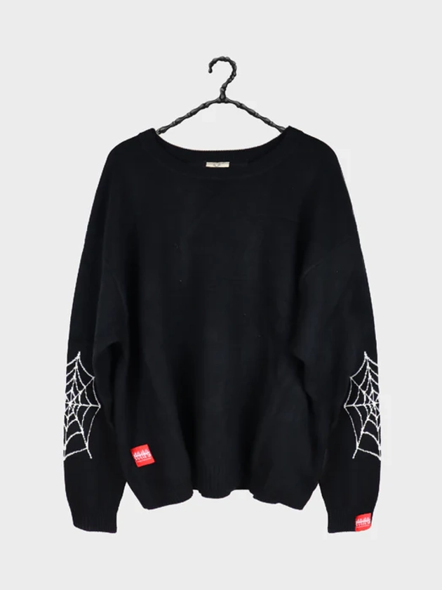 Bones Black Spider Knit